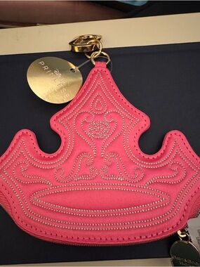 NWT Disney Princess Bath and Body Works Aurora Pink Crown Coin Purse Keychain